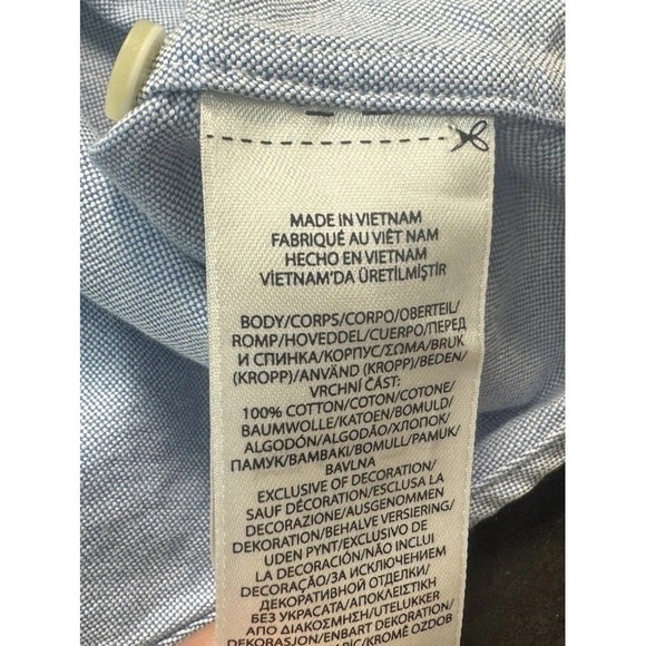 Polo Ralph Lauren 3XLT Button Down Shirt Blue Oxford Big Tall Pony Logo Mens - Picture 6 of 6